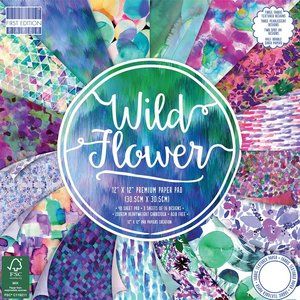First Edition Wildflower 12x12 Premium Paper Pad 48 Sheets Artistic Scrapbooking